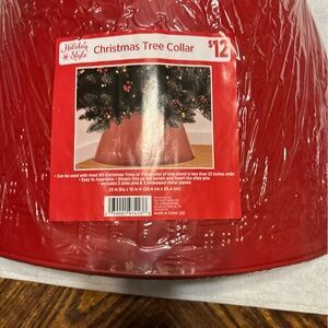 Holiday Time Red Christmas Tree Collar